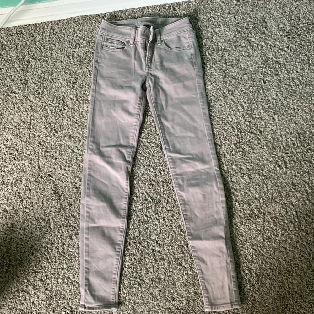 Mauve American Eagle super stretch jeans